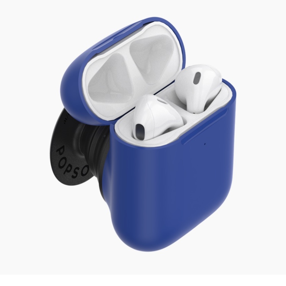 NIB pop grip air pods holder by PopSockets in cobalt blue